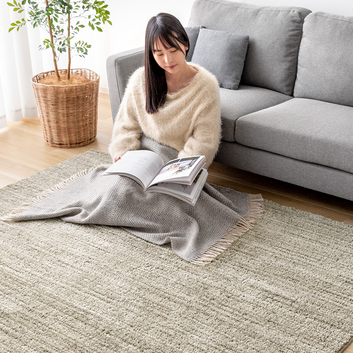 130×190/長方形] 高機能シンプルデザインラグ エクリュ | 家具