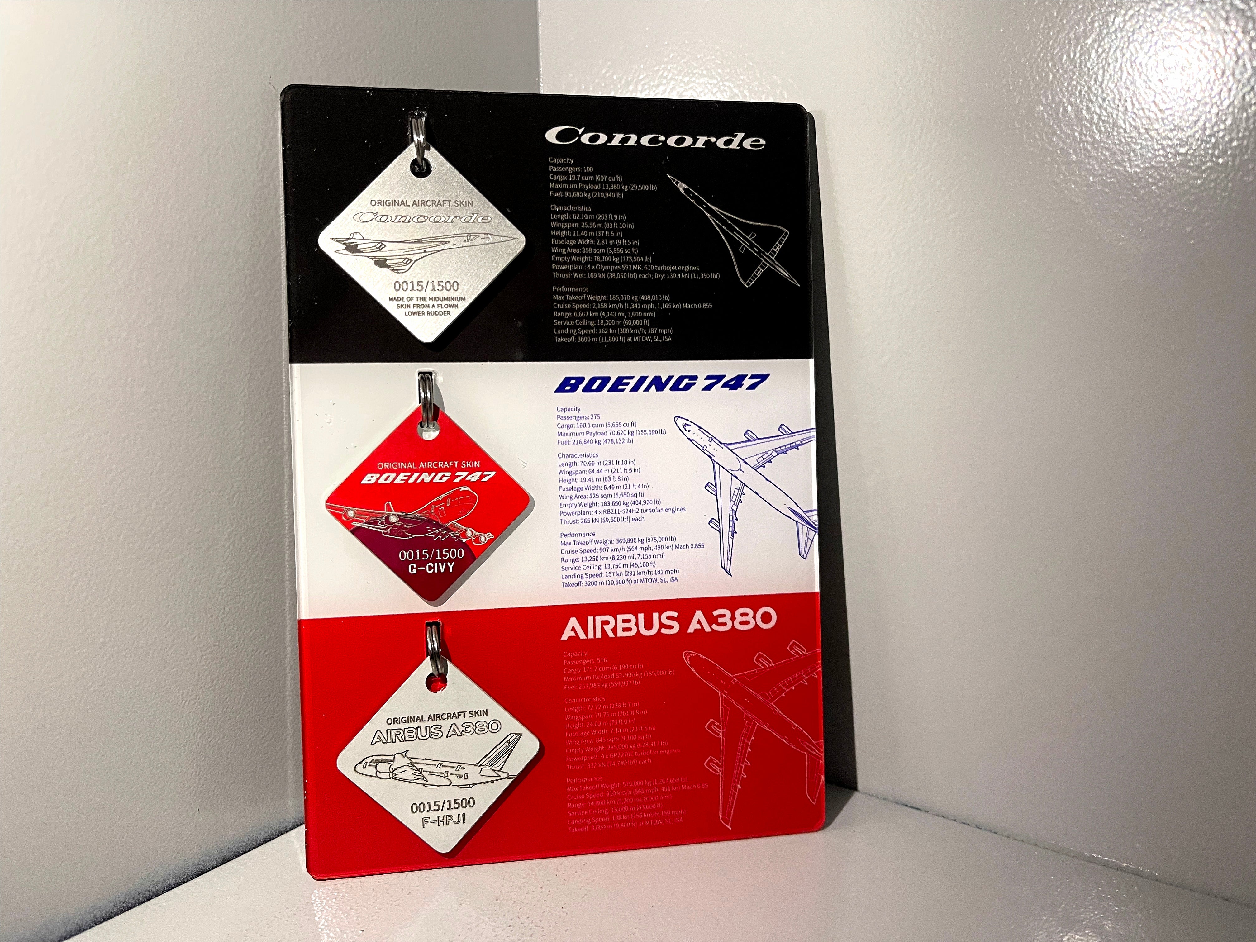 The Iconic Collection in Acrylic Display --- Airlinertags