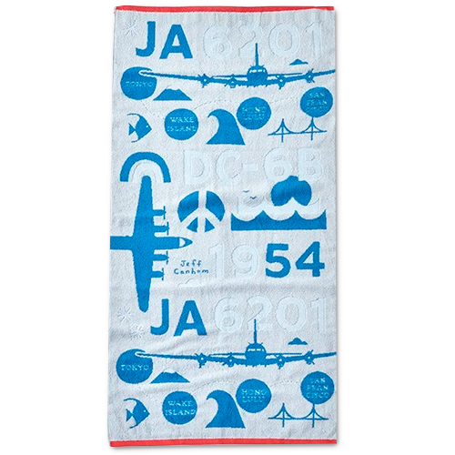 JAL国際線就航70th 今治バスタオル（RD)