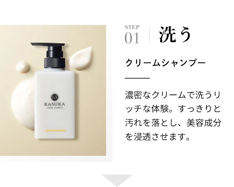 KAMIKA 3ステップケア | アスター・ワン【公式】 ヘアケアと