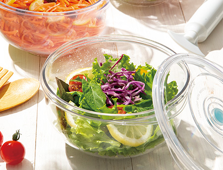 真空サラダボウル［クリア］｜アサヒ軽金属工業【公式】｜圧力鍋(ゼロ