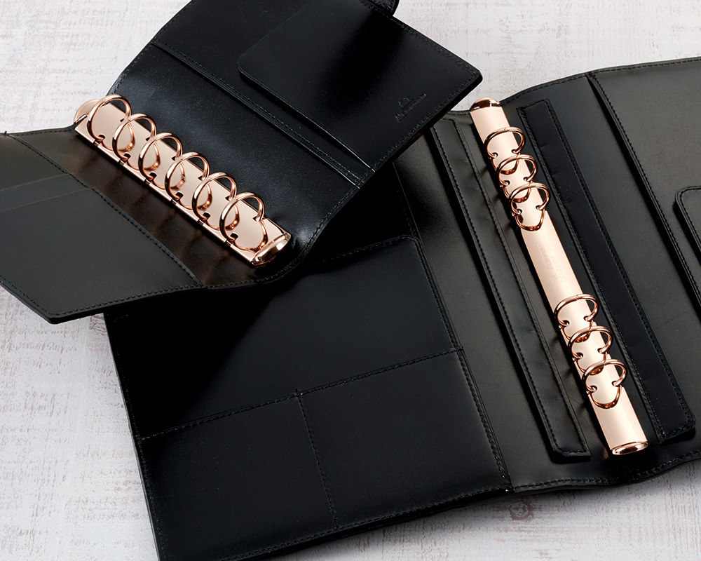 ネオフィナードローズゴールド BIBLE 25mm hock［7275］ システム手帳