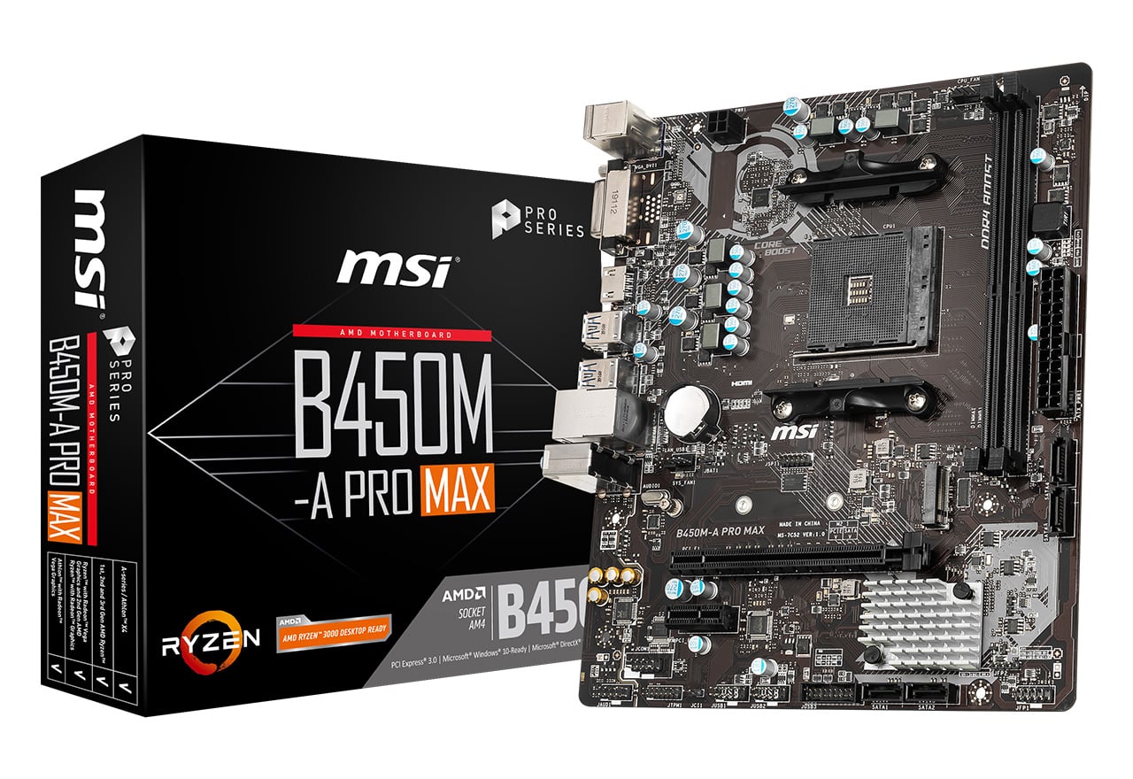 B450M-A PRO MAX | MSI マザーボード AMD B450チップセット | 株式会社