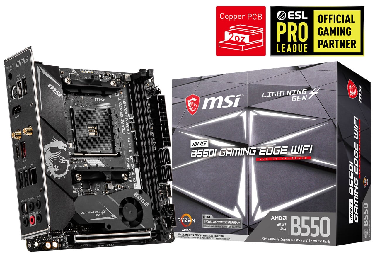 MPG B550I GAMING EDGE WIFI | MSI マザーボード AMD B550チップセット