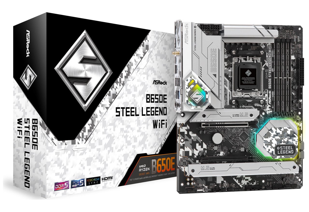 B650E Steel Legend WiFi | ASRock マザーボード AMD B650チップセット
