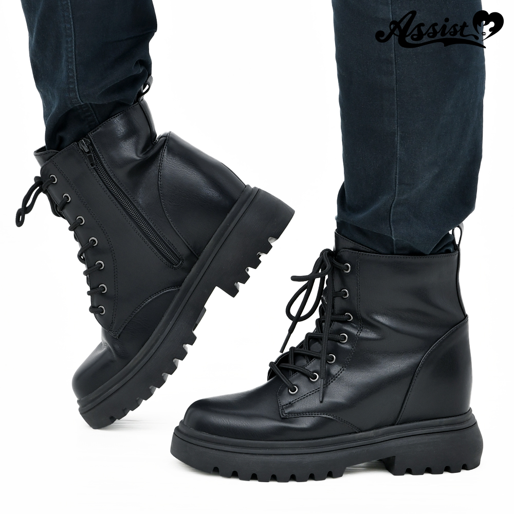 コスプレ用ブーツ・シューズ シークレットヒールアップショートブーツ