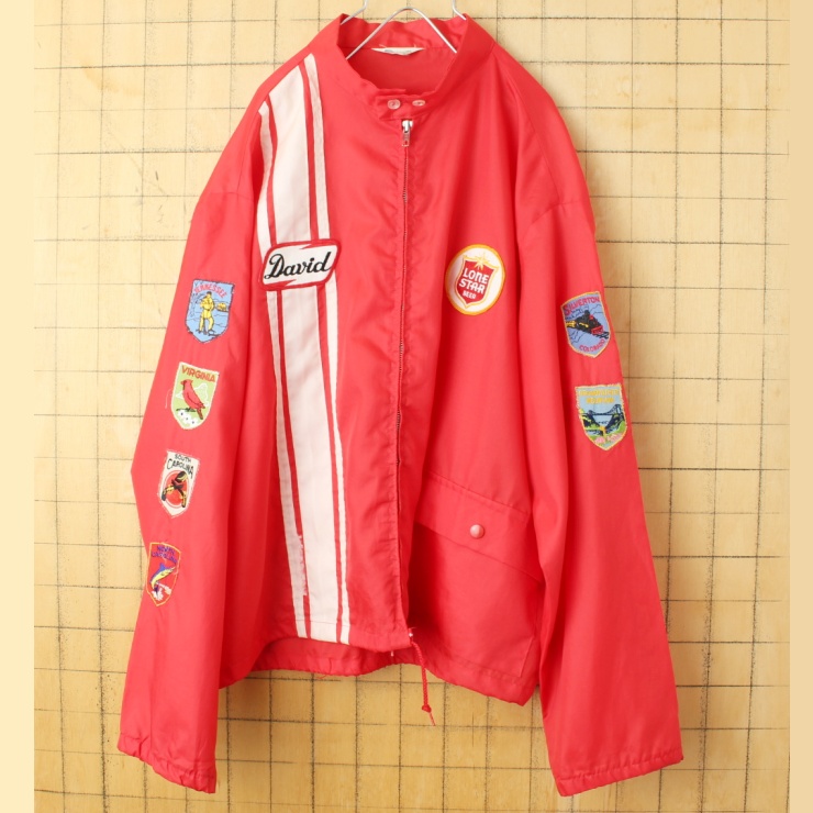 60s 70s USA製 Swingster LONE STAR BEER ワッペン ナイロン