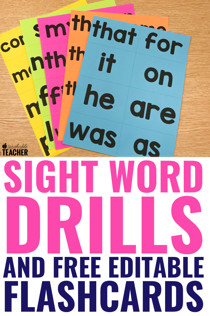 Three Sight Word Flashcards Drills to Increase Mastery