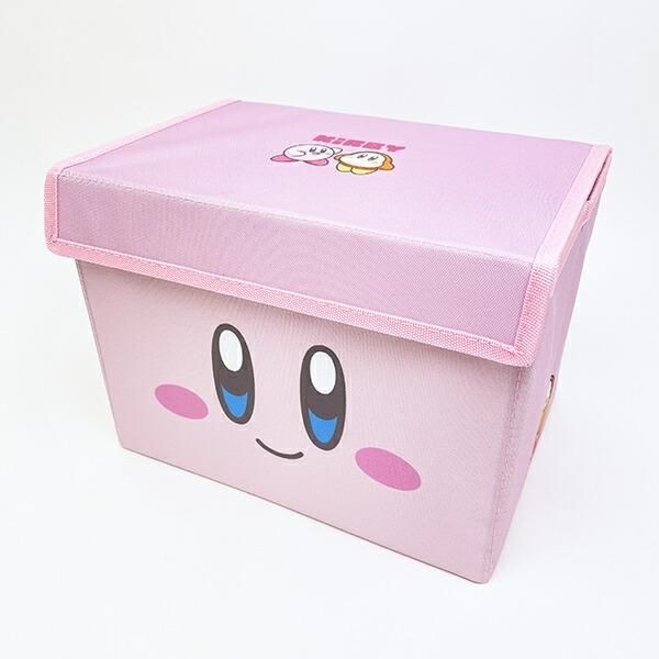 星のカービィ」カービィフェイス、フタ付き折りたたみ収納ボックスが