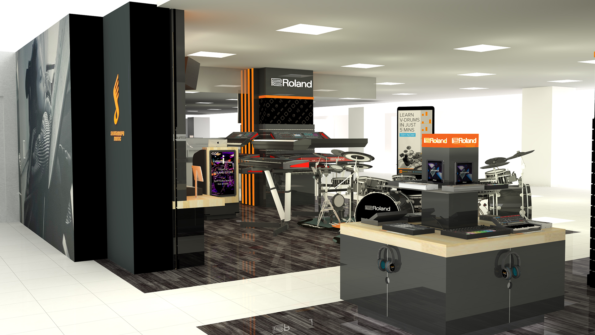 ローランドと島村楽器 電子楽器の楽しさを体験できる Frontier Space