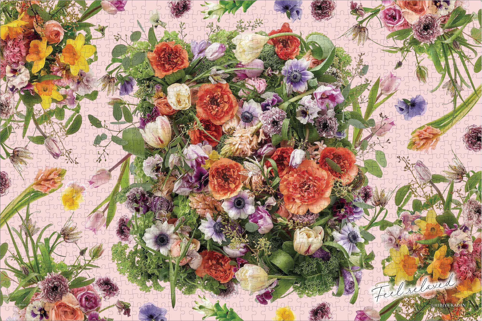 エポック社のジグソーパズルに 「花屋さんのお花柄」を提供 4種類の