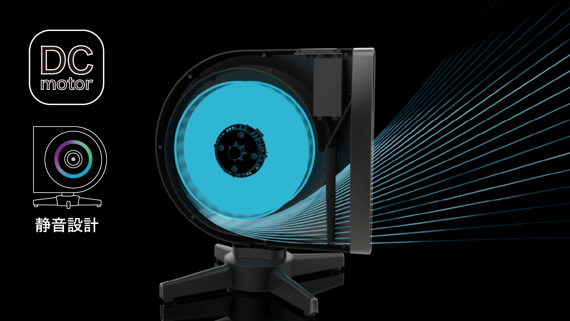 新体感＞風が上昇するタワーサーキュレーター ボルネード「STRATA-JP