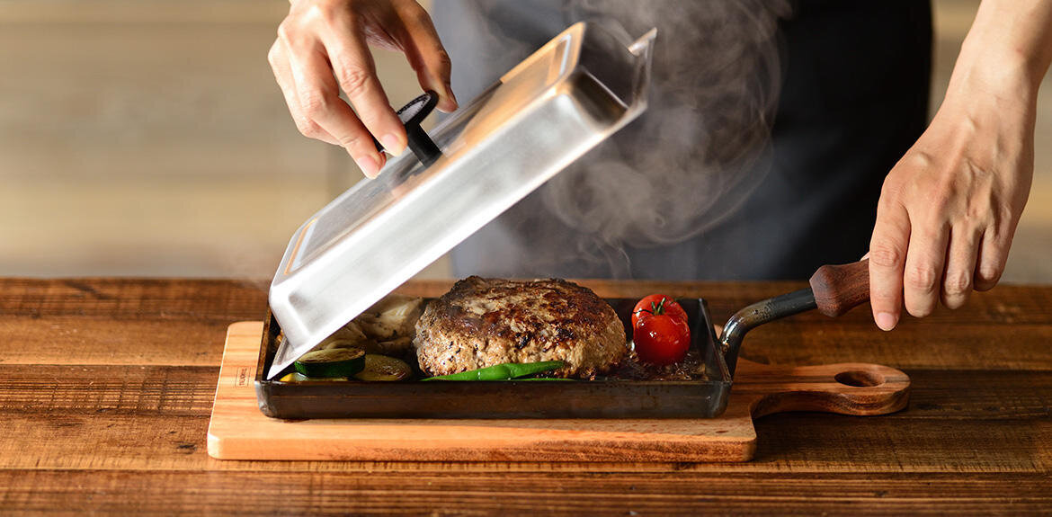 鉄板小 蓋付き｜鉄板・鍋・フライパン｜商品紹介｜オークス株式会社