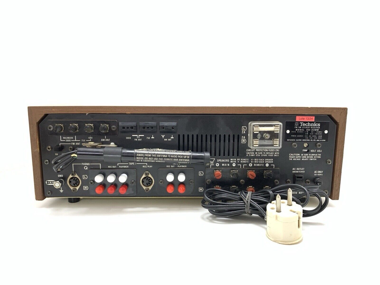 TECHNICS SA 5200 AM/FM Stereo Receiver 2X14Watts RMS Vintage 1973