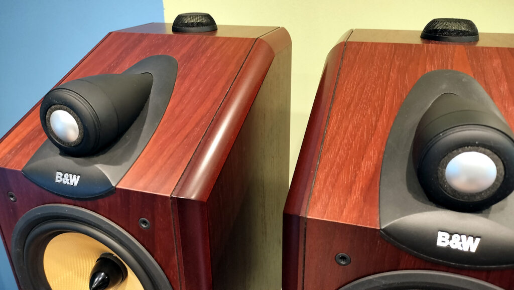 中古品】B&W ブックシェルフスピーカー CDM1NT MRレッドチェリー+