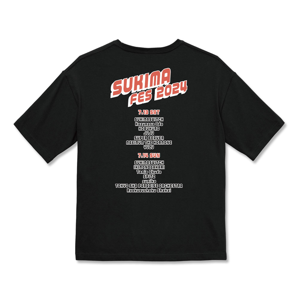 ミュージックTシャツ / ブラック（ビッグシルエット