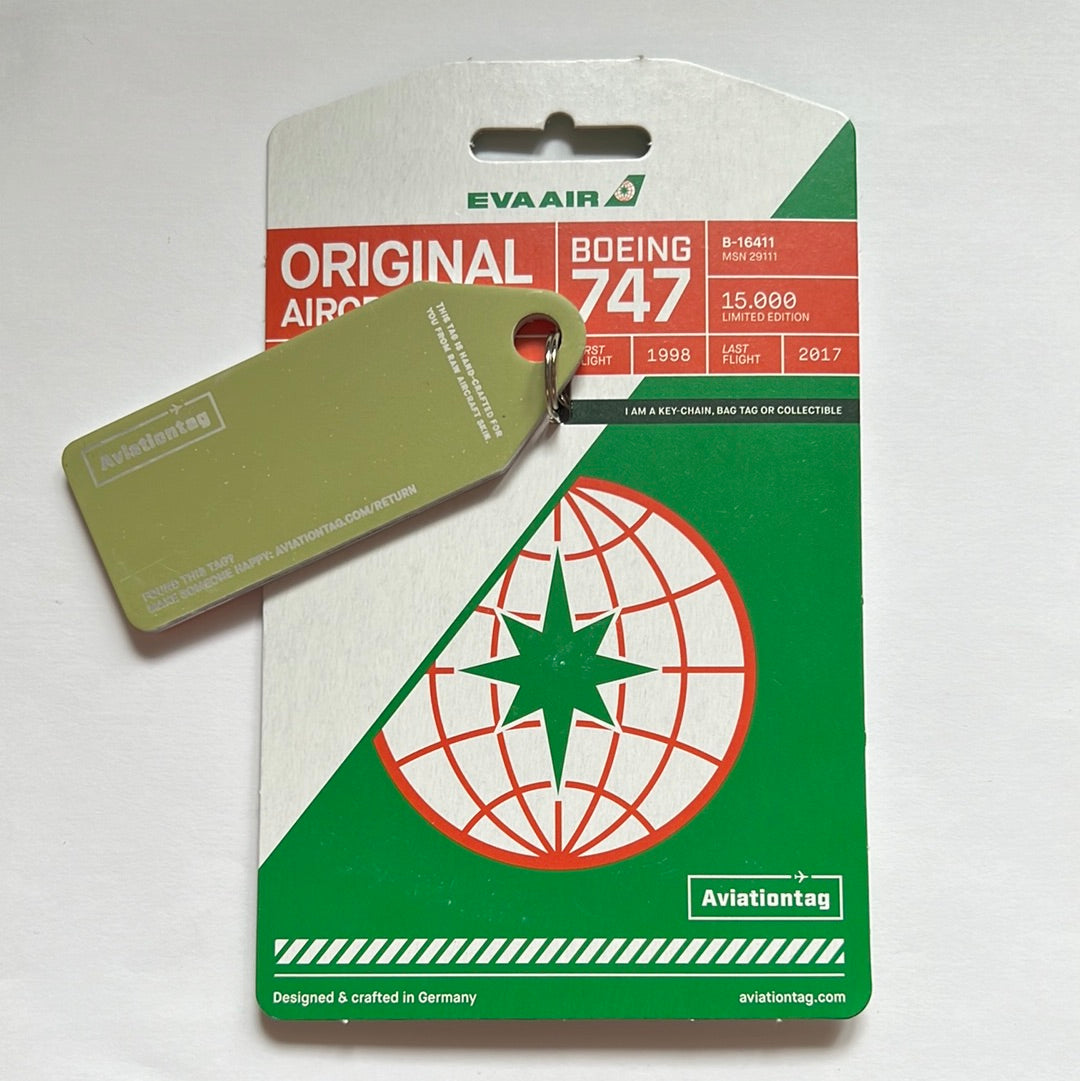 Aviationtag Eva Air B747 in Orange (B-16411) - Aviamart