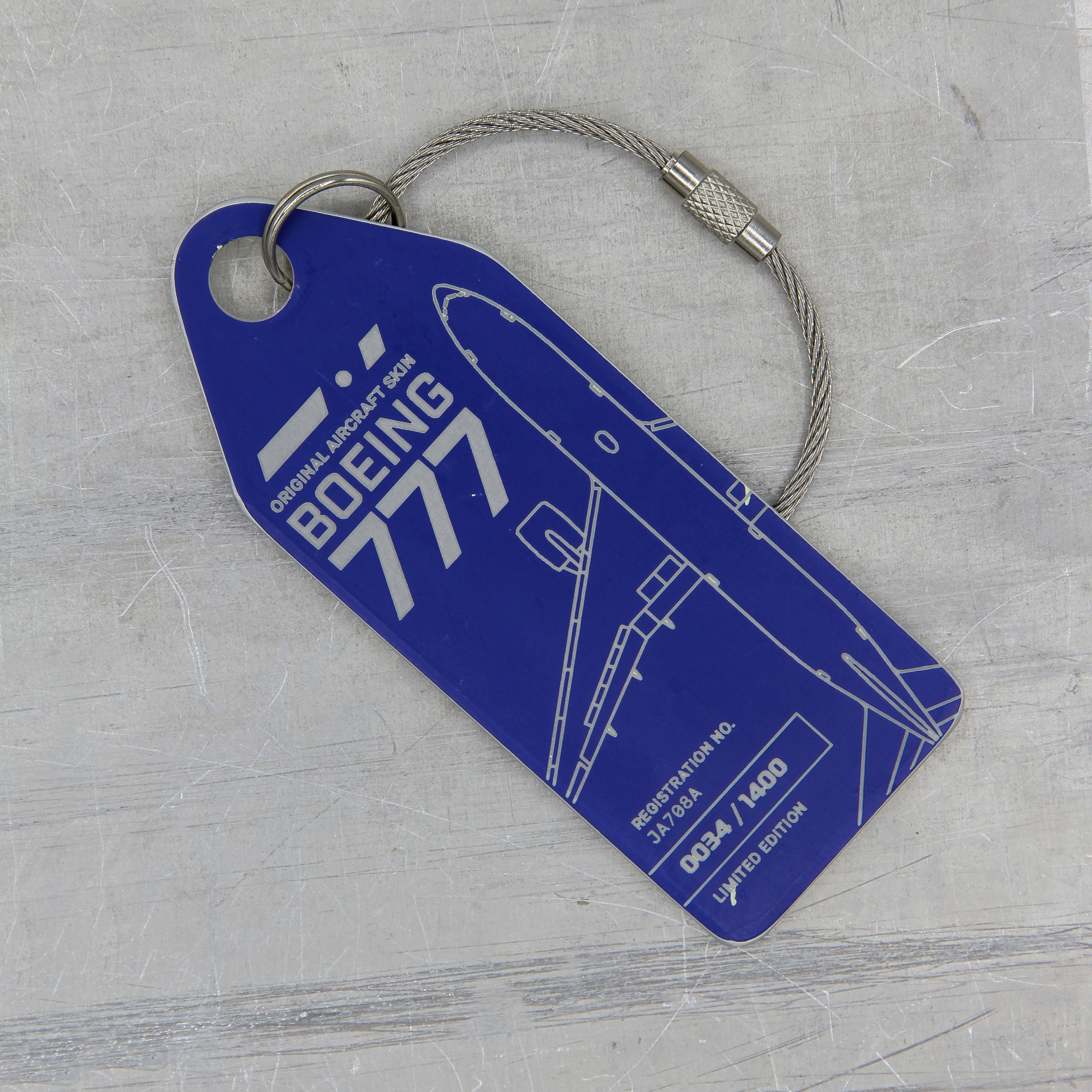 ANA's JA708A Boeing 777: Skyborne Chronicle & Aviationtag Keychain