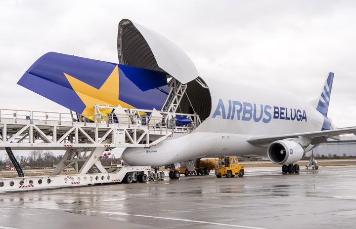 エアバス、スカイマークA380初号機の最終組立開始へ 垂直尾翼が