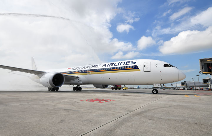 シンガポール航空 ボーイング787-10 フラップダウン仕様 み*る様