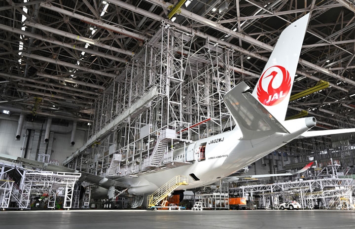 就航したての機体のように」JAL A350-1000初の重整備完了へ、2号機ロゴ