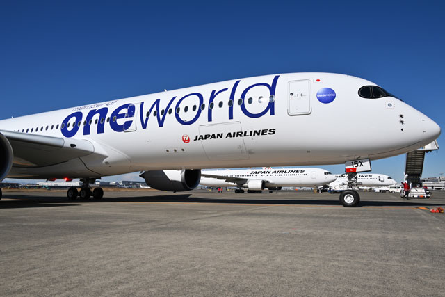 JALのA350、初のワンワールド塗装機が羽田到着 2/21那覇行きが初便