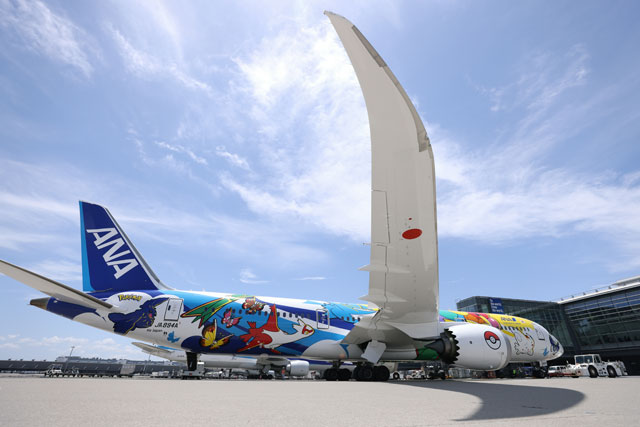 ANA、ピカチュウジェット就航 7年ぶりポケモン描く