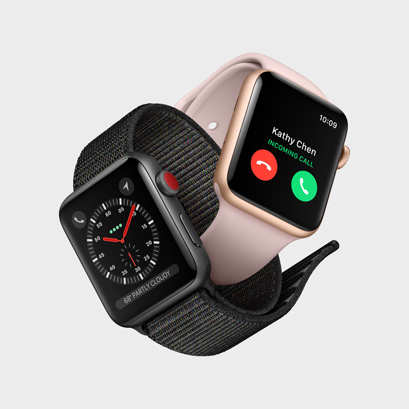 Apple Watch Series 3は携帯電話通信機能を内蔵し、様々な新機能を搭載