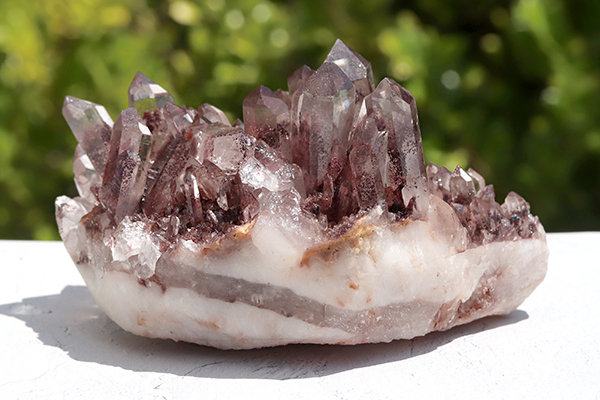 特選品】インド産レッドファントムクォーツクラスター-004水晶