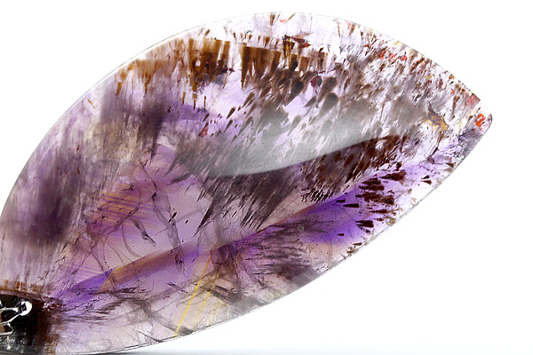 カコクセナイトインアメジストペンダント-003水晶クラスター、天然石