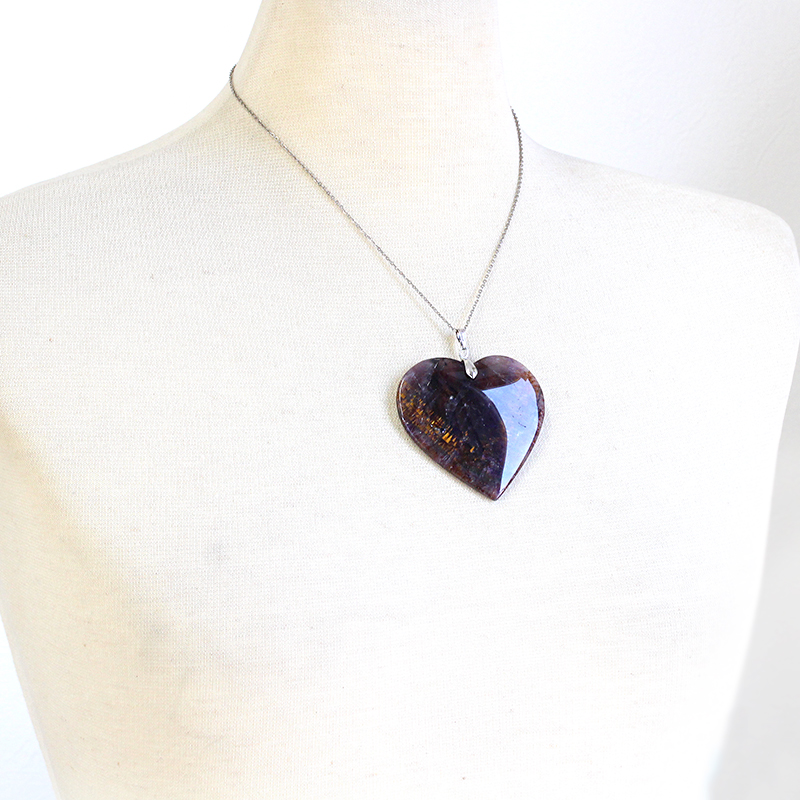 店長厳選】カコクセナイトインアメジストペンダント-007水晶クラスター