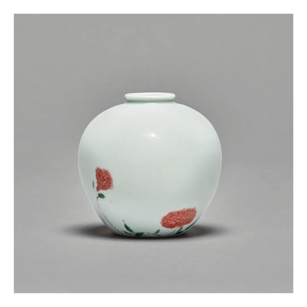 康熙年製紅綠彩龍鳳紋梅瓶古董品時代物 康熙年製紅綠彩龍鳳紋梅瓶古董