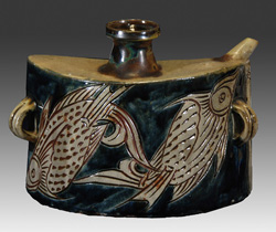 金城次郎 「抱瓶」 壷屋焼 20.8×25.5｜【Arts Ship】のむら画廊