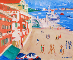 野口弥太郎 「ベニスの船着場」 油彩8号｜【Arts Ship】のむら画廊