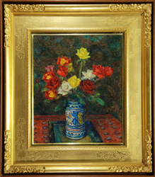 大久保作次郎 「長春花」 油彩8号｜【Arts Ship】のむら画廊