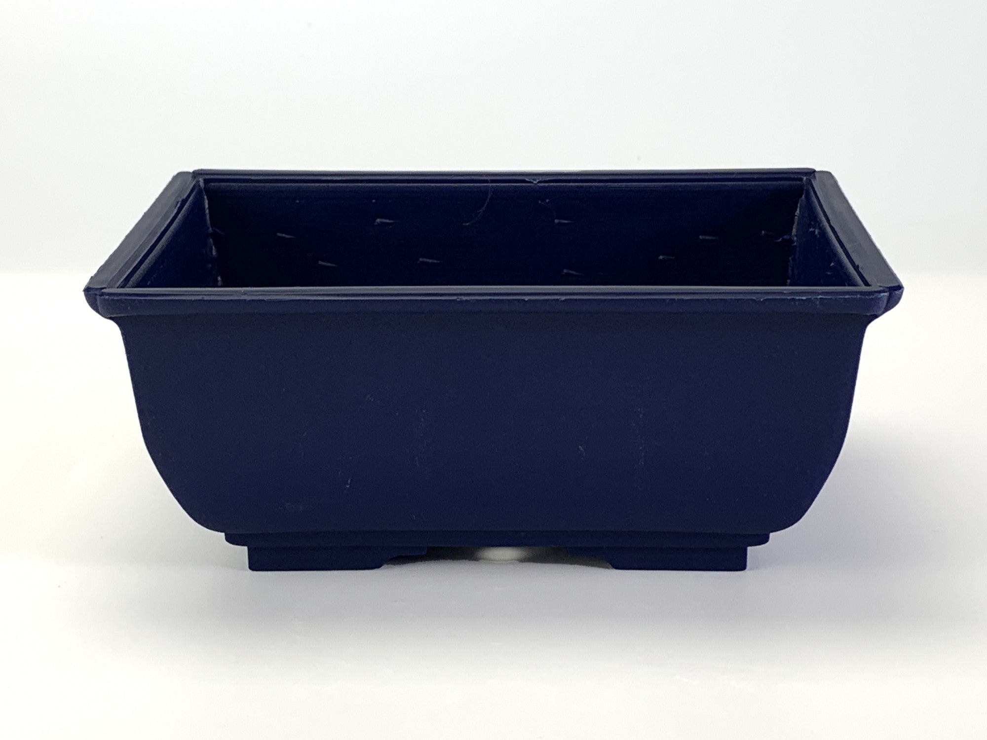 プラ鉢 5号 長角鉢 青 幅15.1cm×奥行11.3cm×高さ6.4cm の販売｜盆栽妙