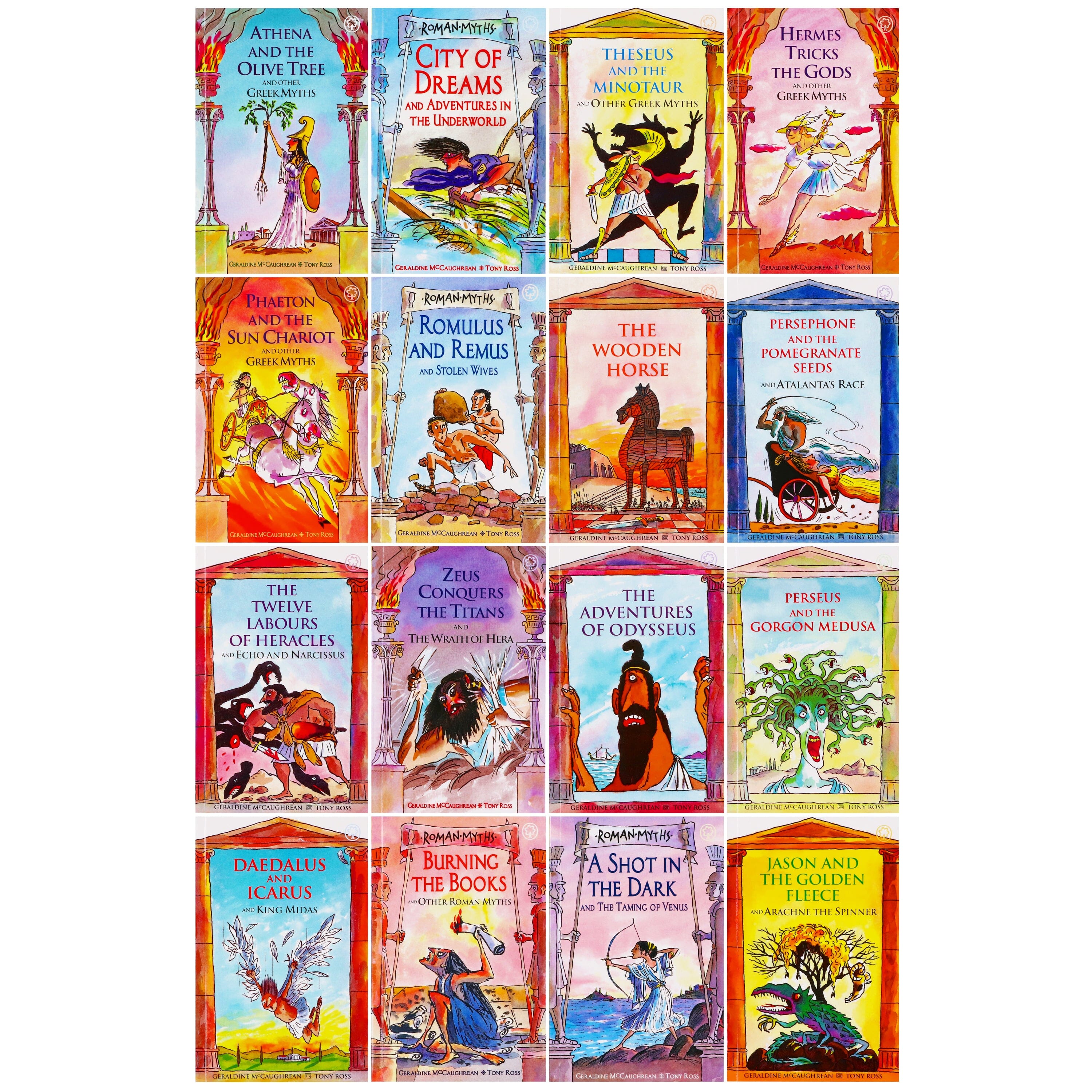 Ancient Myths 16 Books Collection by McCaurhrean Ross - Age 7-9