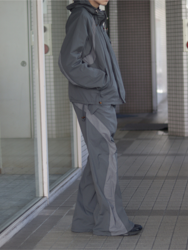 NVRFRGT ” PANELED HOODED JACKET/PANELED TRACK PANTS Styling