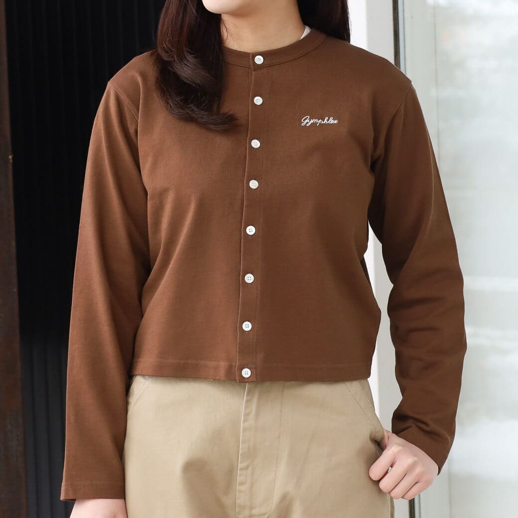 Gymphlex ジムフレックス ショートクルーネックカーディガン｜BORN