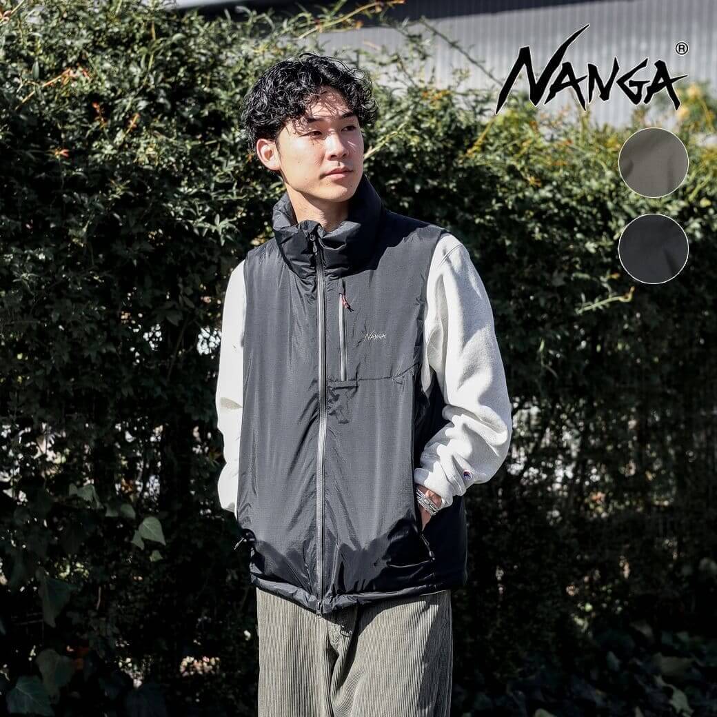 NANGA ナンガ オーロラテックススタンドカラーダウンベスト｜BORN FREE