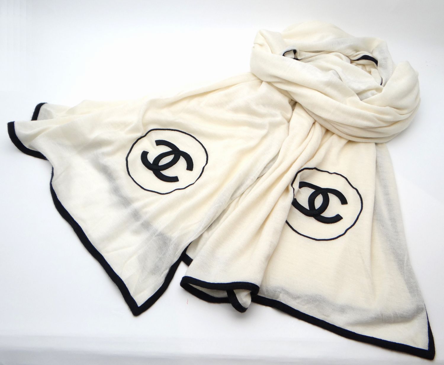 CHANEL シャネル ココマーク カシミア×シルク ショール ストール