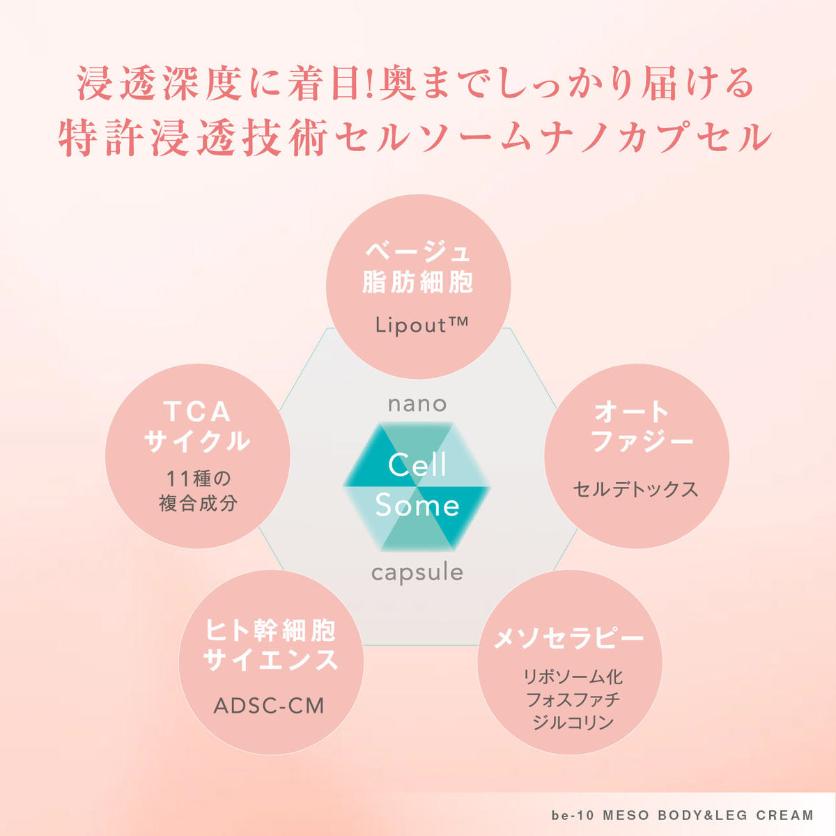 be-10 メソボディ＆レッグクリーム 150gの卸・通販 | ビューティガレージ