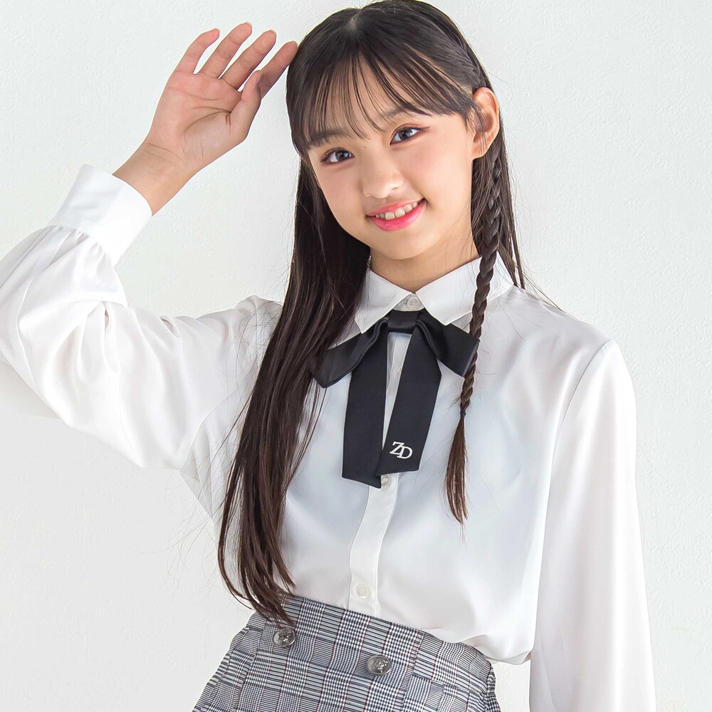 リボンタイ付きブラウス(130~160cm)(130cm ホワイト): トップス【べべ