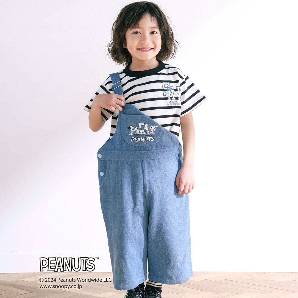 PEANUTS×SLAP SLIP】75周年カンガルーポケット付きサロペット(80~120cm