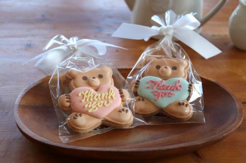 ラブリーベア Thank you｜アイシングクッキーの通販サイト Berry DECO