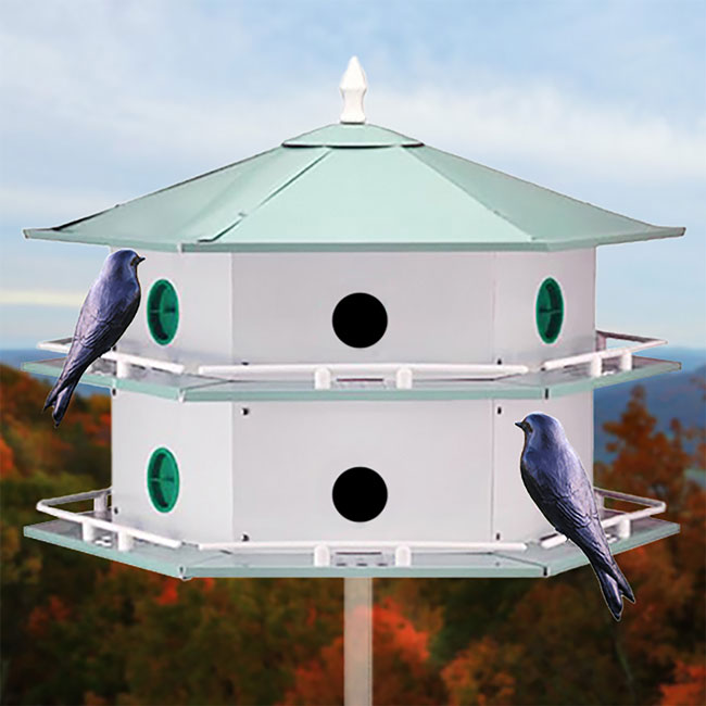 Heath 12-Room Deluxe Purple Martin House & Decoys at BestNest.com