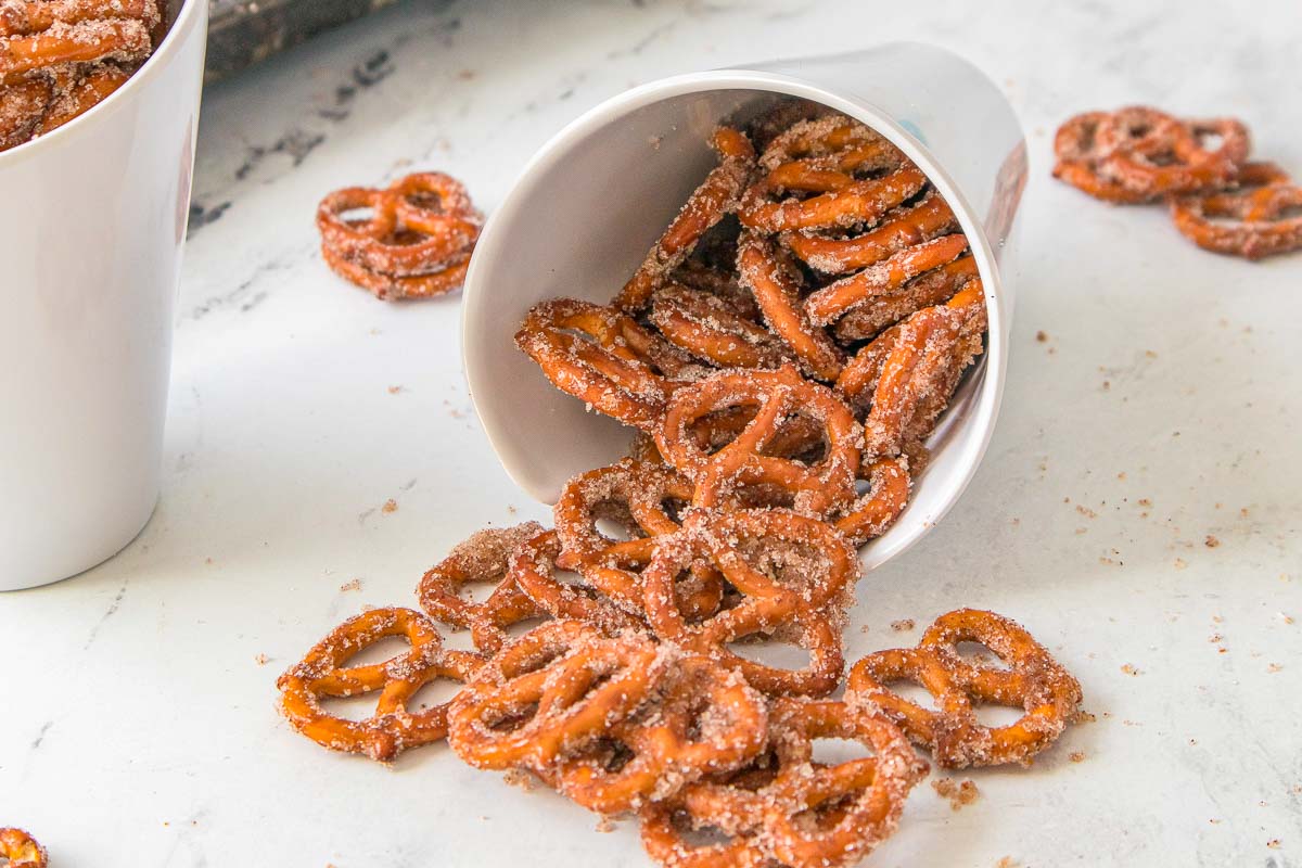 Crunchy Cinnamon Sugar Pretzels (Air Fryer or Oven) | Babaganosh