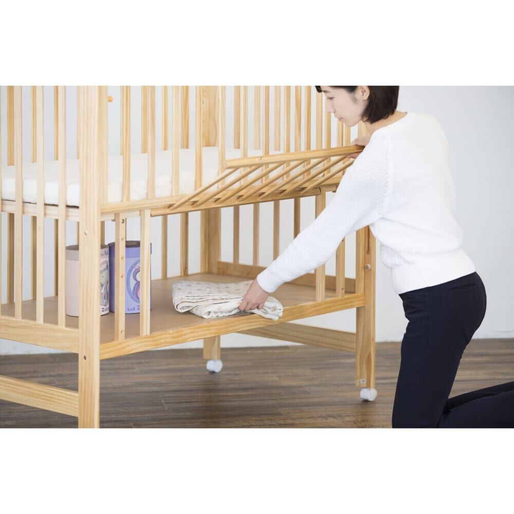カトージ ハイシートベビーベッド ナチュラル | マタニティ・ベビー