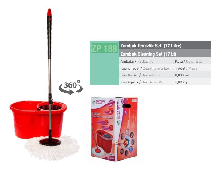 Zambak Temizlik Seti ( 17 Litre )zp 188 - Marshall Boya