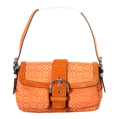 Coach Soho Mini Signature Pocket Flap Shoulder Handbag | Coach